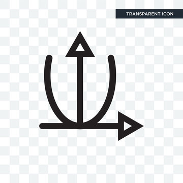 Parabolic function vector icon isolated on transparent background, Parabolic function logo design