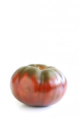 Fresh Black Russian Tomato on White Background 