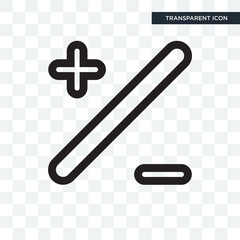 Obraz premium Mathematical basic vector icon isolated on transparent background, Mathematical basic logo design