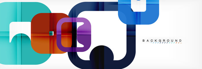 Square geometric background, multicolored template for business or technology presentation or web brochure cover layout, wallpaper.