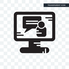 Video call vector icon isolated on transparent background, Video call logo design