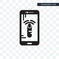 Smartphone vector icon isolated on transparent background, Smartphone logo design