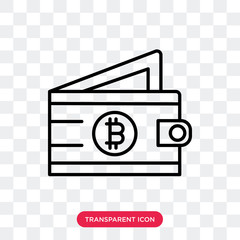 Bitcoin vector icon isolated on transparent background, Bitcoin logo design
