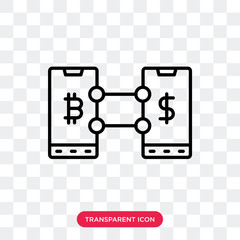 Bitcoin vector icon isolated on transparent background, Bitcoin logo design