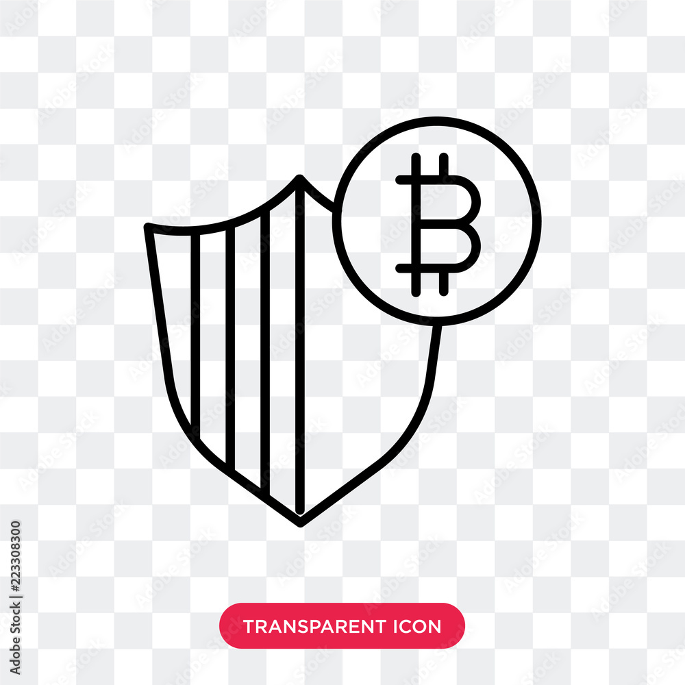 Wall mural Bitcoin vector icon isolated on transparent background, Bitcoin logo design