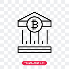 Bitcoin vector icon isolated on transparent background, Bitcoin logo design