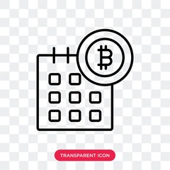 Bitcoin vector icon isolated on transparent background, Bitcoin logo design