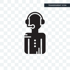 News reporter vector icon isolated on transparent background, News reporter logo design