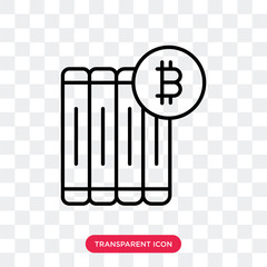 Bitcoin vector icon isolated on transparent background, Bitcoin logo design
