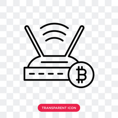 Bitcoin vector icon isolated on transparent background, Bitcoin logo design