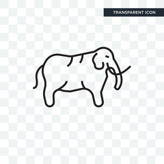 Mammoth vector icon isolated on transparent background, Mammoth logo design