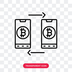 Transaction vector icon isolated on transparent background, Transaction logo design