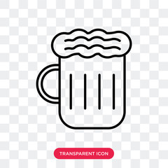 Beer vector icon isolated on transparent background, Beer logo design