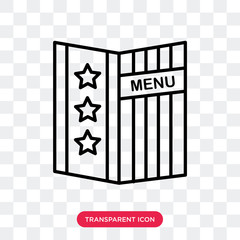 Menu vector icon isolated on transparent background, Menu logo design