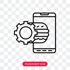 Mobile app vector icon isolated on transparent background, Mobile app logo design