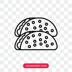 Taco vector icon isolated on transparent background, Taco logo design