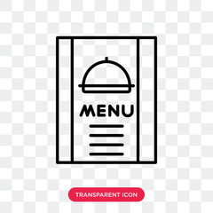 Menu vector icon isolated on transparent background, Menu logo design