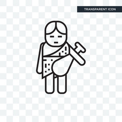 Troglodyte vector icon isolated on transparent background, Troglodyte logo design