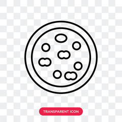 Pizza vector icon isolated on transparent background, Pizza logo design
