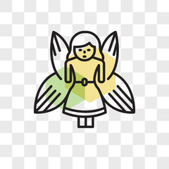 Fairy vector icon isolated on transparent background, Fairy logo design