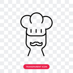Pastry chef vector icon isolated on transparent background, Pastry chef logo design