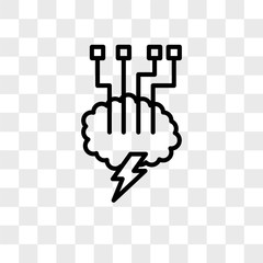 Brainstorming vector icon isolated on transparent background, Brainstorming logo design