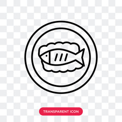Fish vector icon isolated on transparent background, Fish logo design