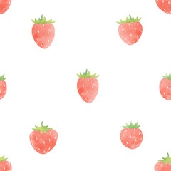 Watercolor strawberry pattern