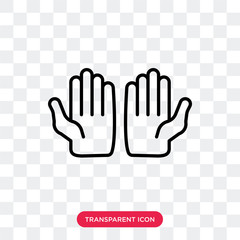 Muslim Praying Hands vector icon isolated on transparent background, Muslim Praying Hands logo design
