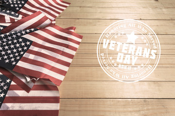Obraz premium composite of veterans day flag