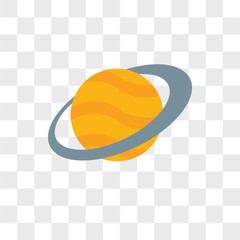 Planet vector icon isolated on transparent background, Planet logo design © Pro Vector Stock