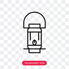 Lantern vector icon isolated on transparent background, Lantern logo design
