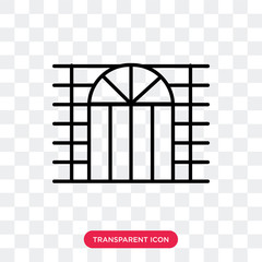 Window vector icon isolated on transparent background, Window logo design