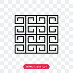 Arabic vector icon isolated on transparent background, Arabic logo design