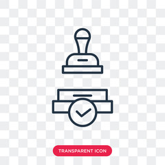 Stamp vector icon isolated on transparent background, Stamp logo design