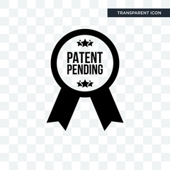 patent pending vector icon isolated on transparent background, patent pending logo design