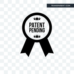 patent pending vector icon isolated on transparent background, patent pending logo design