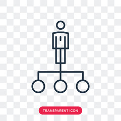 Hierarchical structure vector icon isolated on transparent background, Hierarchical structure logo design
