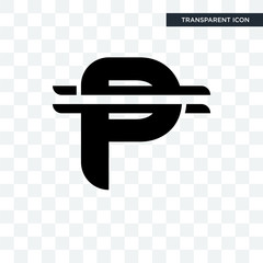 cuban peso vector icon isolated on transparent background, cuban peso logo design