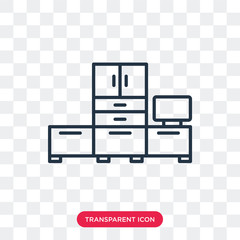 Furniture vector icon isolated on transparent background, Furniture logo design