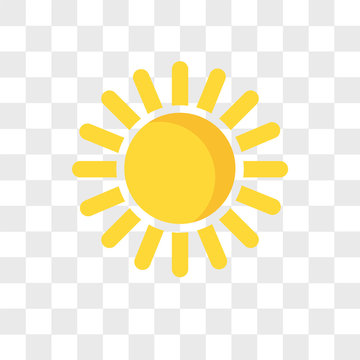 sun vector icon isolated on transparent background, sun logo design