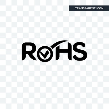 rohs vector icon isolated on transparent background, rohs logo design