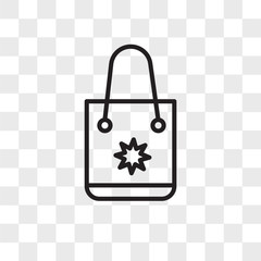 Tote bag vector icon isolated on transparent background, Tote bag logo design