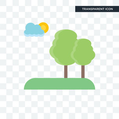 Tree vector icon isolated on transparent background, Tree logo design