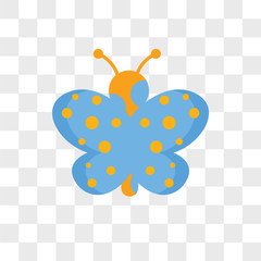 Butterfly vector icon isolated on transparent background, Butterfly logo design