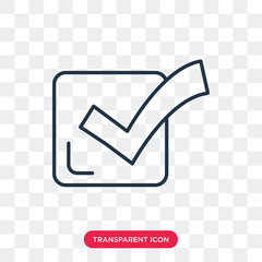 Check Mark vector icon isolated on transparent background, Check Mark logo design