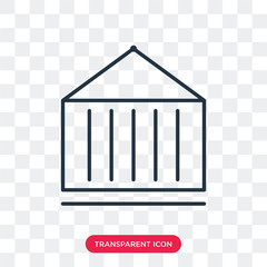 Container vector icon isolated on transparent background, Container logo design