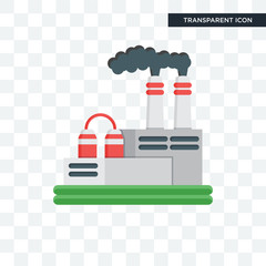 Factory vector icon isolated on transparent background, Factory logo design