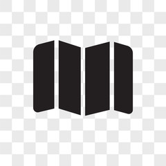 Map vector icon isolated on transparent background, Map logo design