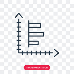 Graph vector icon isolated on transparent background, Graph logo design